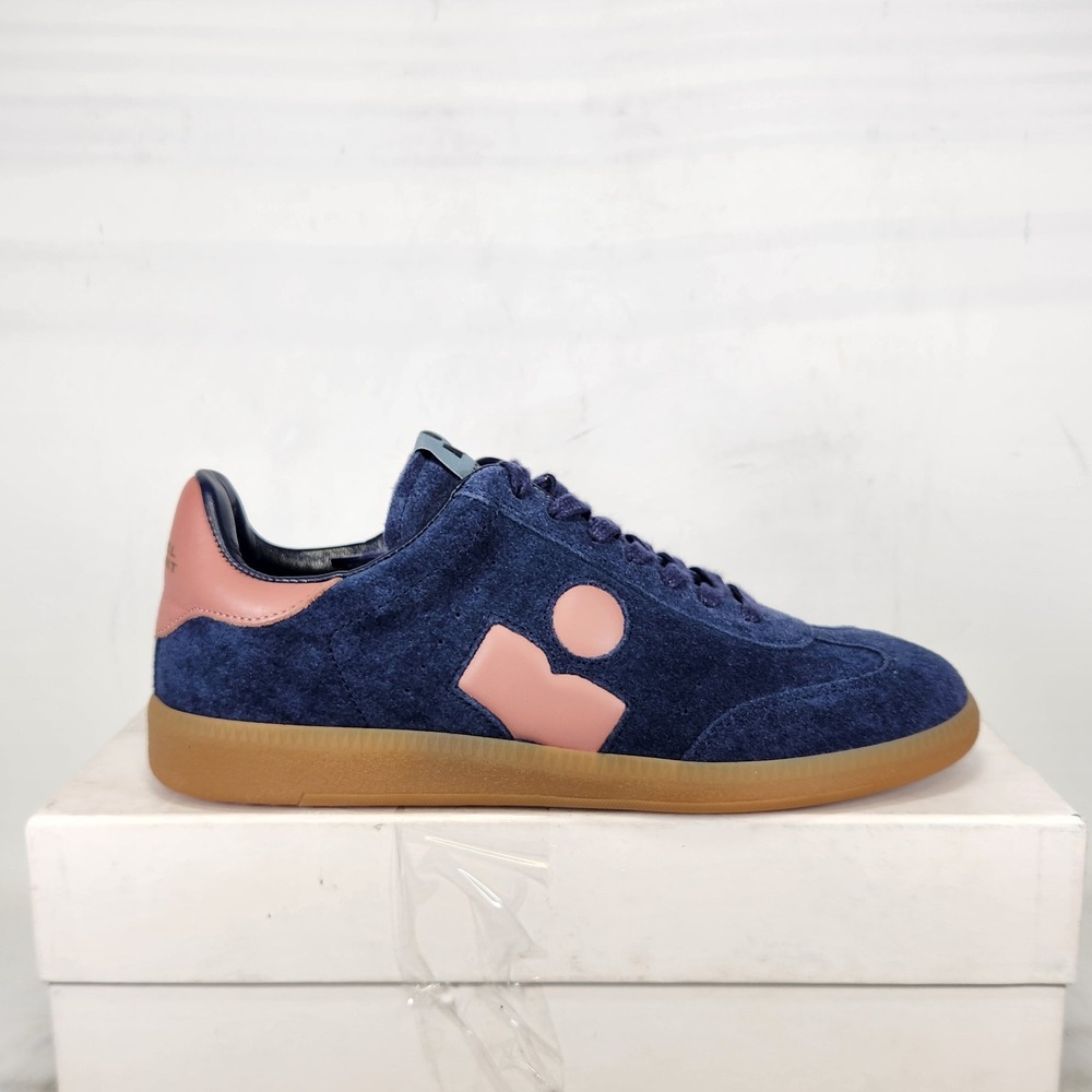 Isabel Marant Bryce Sneaker Women Size 38 Ombre Blue Pink Suede Gum Sole